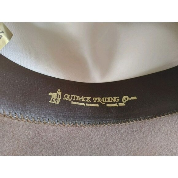 Men's Outback Trading Bentley Wool Fedora Hat Moss Color Leather Band 6/34" S - Picture 7 of 7
